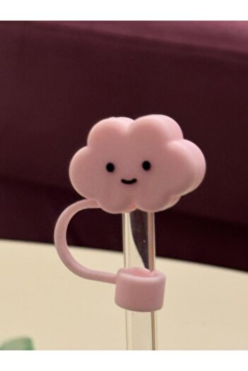 ÇAKRA Smiling Cloud Model Silicone Dust-Proof Leak-Proof Straw Cover 1 Piece Compatible with Stanley Thermos
