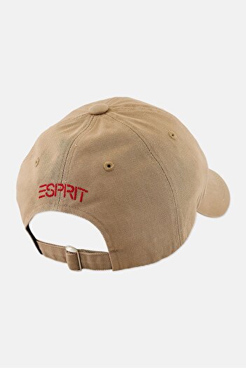 Esprit Women Embroidered Logo Adjustable Cap, Beige