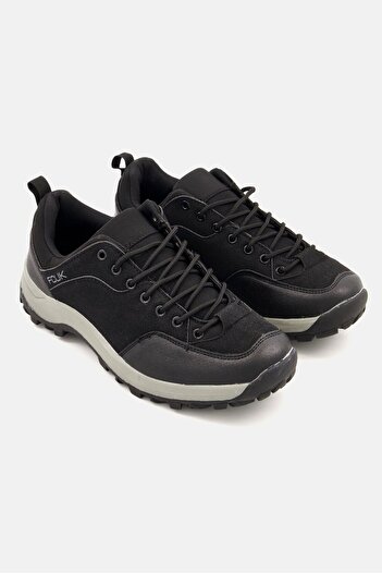 French Connection Men Lace Up Hike Low Sport Shoes, Black