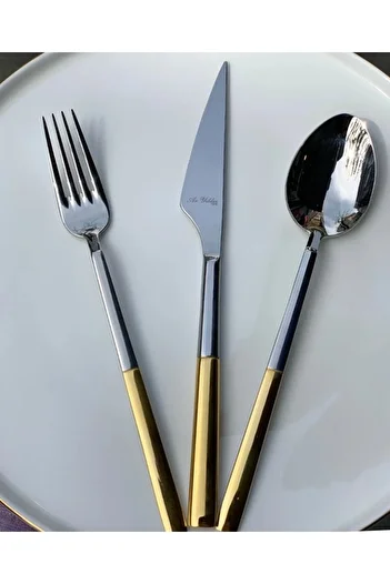 Aryıldız Prestige Gold 84 Piece Fork Spoon Knife Set