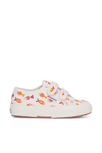 Superga 2750 Kids Straps Candy Fish Erkek Çocuk Beyaz Sneaker