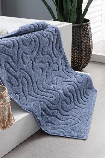 neşe home collection Joy 50X75 cm Foot Towel Mat Blue