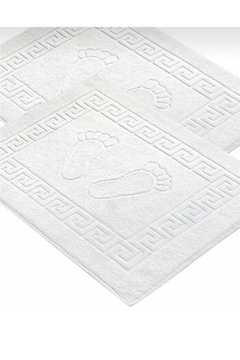 neşe home collection White Bath Mat with Footprints 50X70