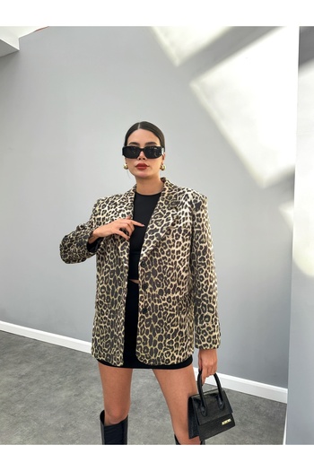 ESRAHELVACI Leo Patterned Blazer Nubuck Jacket