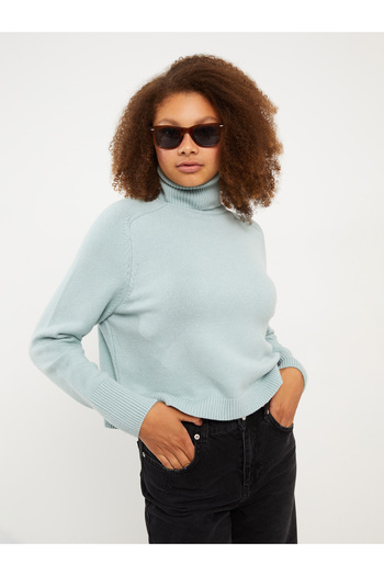 LC Waikiki Turtleneck Plain Long Sleeve Women's Knitwear Sweater