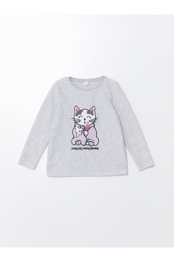 LC Waikiki Crew Neck Fleece Girl's Pajama Set