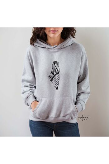 Pink Sky Φούτερ με στάμπα Palestine Unisex Oversize