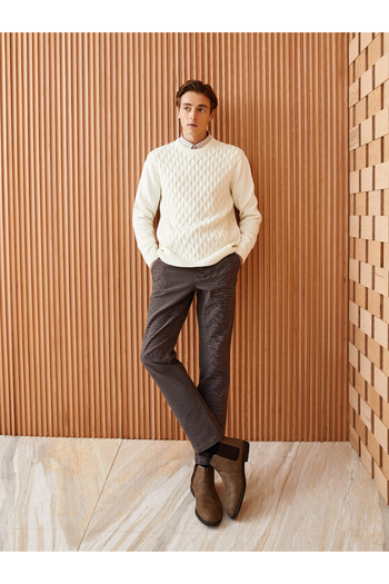 LC Waikiki Men's Knitwear Sweater - Long Sleeve, Crew Neck