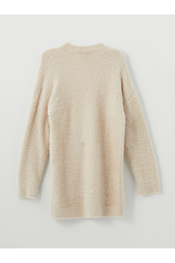 LC Waikiki Shawl Collar Plain Long Sleeve Women's Plush Cardigan