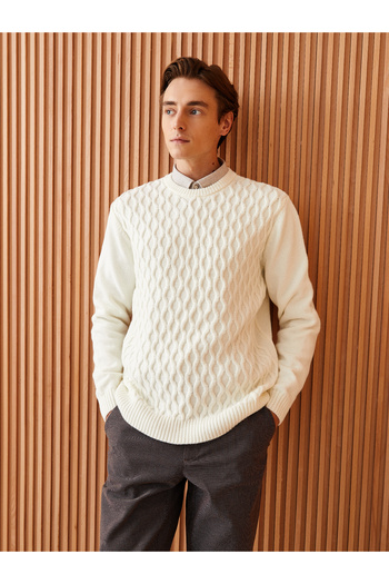LC Waikiki Men's Knitwear Sweater - Long Sleeve, Crew Neck