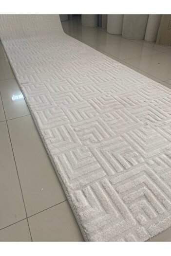 Alya Home Elite Curl Cutting - Non-Slip Based Living Room Hallway Kitchen Carpet, Runner Fountain Cream