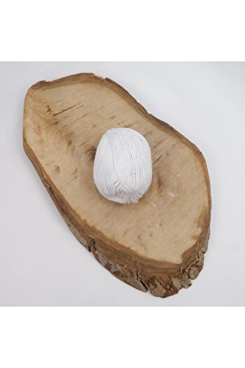 Prestij Boncuk Aren Eco Baby - 50 γραμμάρια λευκό βαμβακερό πλεκτό νήμα