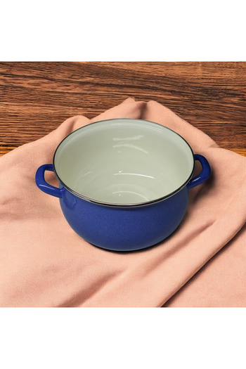 qussine 5.5 Liter Blue Roast Yogurt Pot - 24 cm Casserole Model