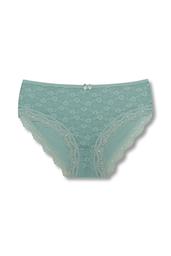HNX Cotton Lace Front High Waist Large Size Women's Panties