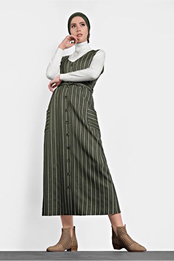 Alvina Striped Button Dress 40127