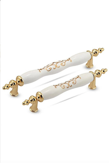 DKSDİZAYN Gold Osmanlı 96 Mm Polimer Kulp Dolap Mutfak Çekmece Kulpu Kulpları