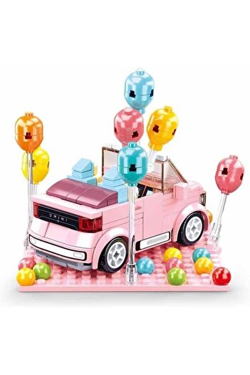 Sluban Mini Handcraft Party Car Pembe Yapım Seti