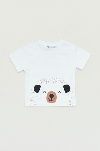 Fulla Moda Boy's T-Shirt - Printed and Kangaroo Pocket