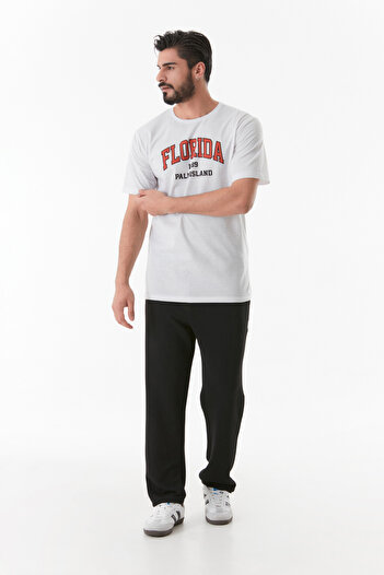 Fulla Moda Florida Printed Crew Neck T-Shirt