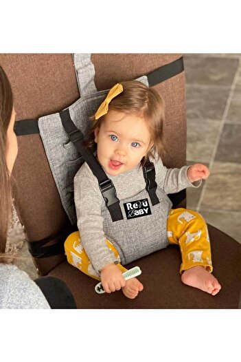 RevuBaby Portatif Kumaş Mama  Sandalyesi Taşınabilir Ayarlanabilir Mama Sandalyesi