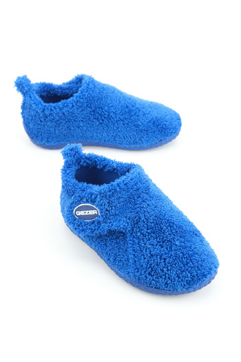 GEZER Boy's Winter Single Velcro Adjustable Pvc Sole Home School Nursery Slippers