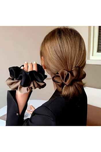 Lady Dolce LD Women's 3-Piece Satin Hair Rubber Buckle Set