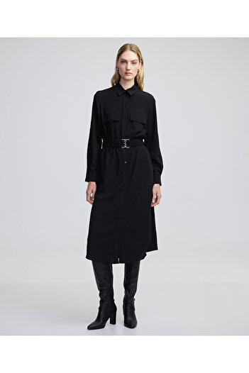 İpekyol Metal Buckle Shirt Dress