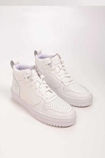 rekorsport Air Forcev Mid V2 Hakki Шкіряні чоловічі повсякденні кросівки RS-6005БІЛИЙ