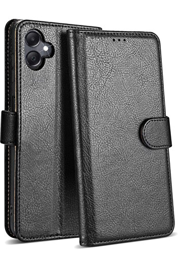 m.tk moveteck Samsung Galaxy A06 Case 360 Full Containers Leather Textured Flip Wallet Stand Clamshell Cover with Business Card
