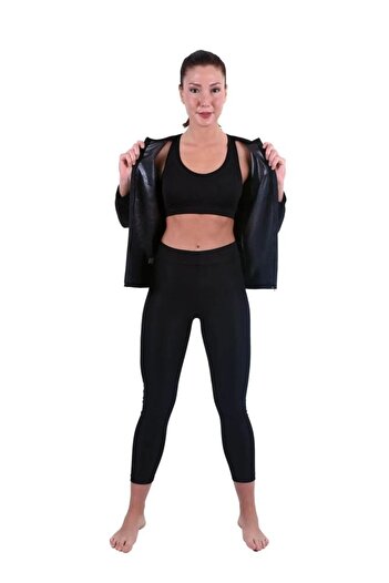 NEDEFİT Nedefit Fermuarlı Uzun Kollu Sauna Body Etkili