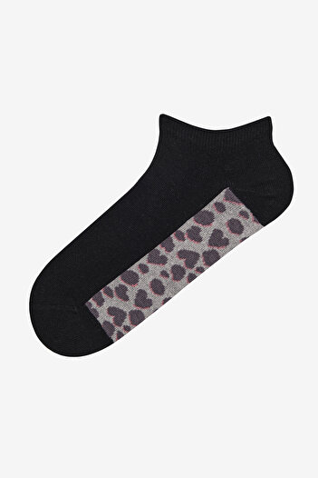 Penti Leopard Mix 4lü Siyah Burun Dikişsiz Patik Çorap