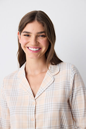 Penti Set de pijamale din bumbac Ellie Checked Shirt Pantaloni