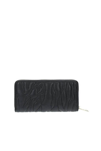 Just Cavalli Women's Logo Printed Multi-Compartment Leather Black Wallet 77Ra5Pe1Zsb23-899