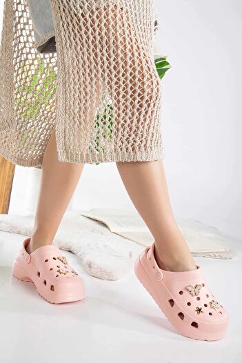 rekorsport Women's High-Sole and Rhinestone Slippers - Comfort Daily Shoes for Sea, Pool, Sabo, Doctor, Nurse and Hospital
