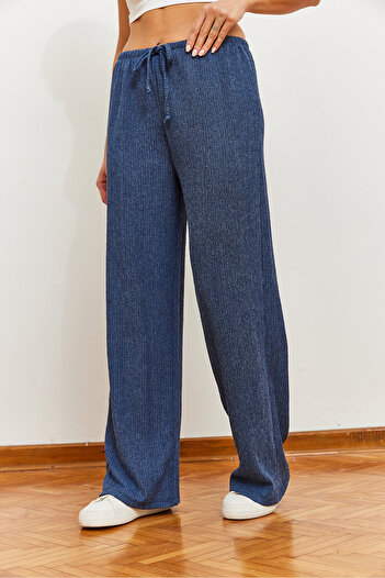 Bianco Lucci Women's Tie-Up Rustic Trousers 60361002