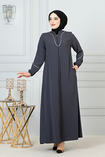 Nevayla Moda Λεπτομερής φέρας White Piping - Anthracite