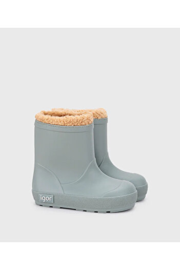 IGOR Yogı Borreguıto Children's Rain Boots with Fur Inside Green