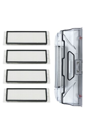 techpart Συμβατό με Xiaomi Vacuum Mop 1c (stytj01zhm) Κάδος σκόνης και 4 φίλτρα Hepa