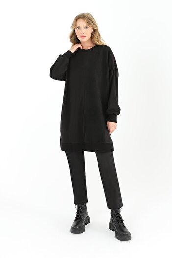 Puane Cyln10569 Puane Double Thread Fabric Striped Fabric Garnished Sweatshirt