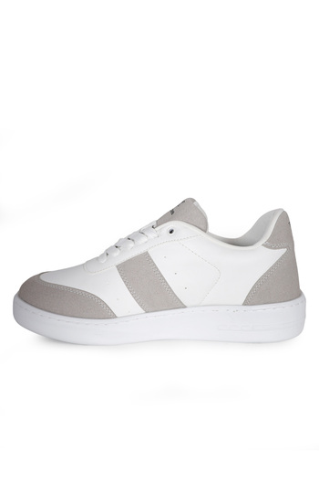 bilcee Essential One White-Grey Suede Detailed Thick Sole Women's Sneakers 2004