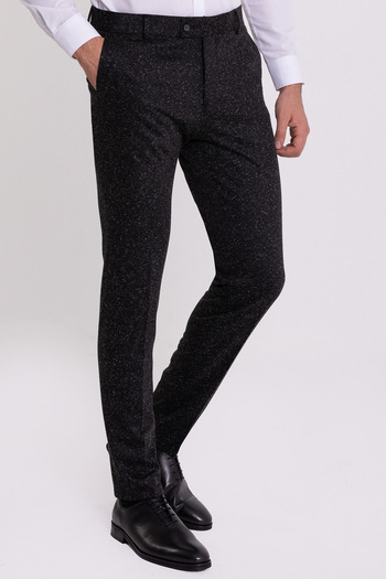 Mcr Patterned Super Slim Fit Men's Trousers Black - 38020.21K
