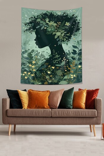 on the clouds Women's Tapestry in the Forest - Thinking Tree Pattern, Non-Slip Fabric, Wall Cloth and Carpet