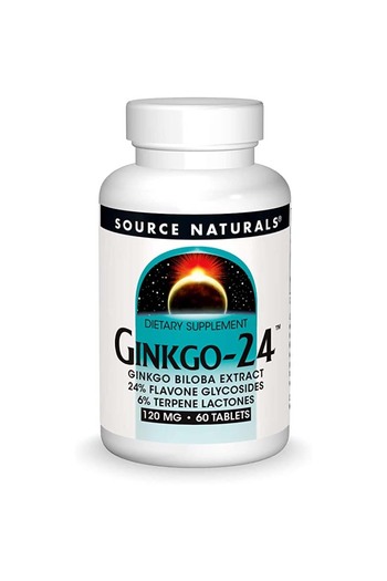 source naturals Ginkgo 24 Biloba, 120 mg, 60 Tablets