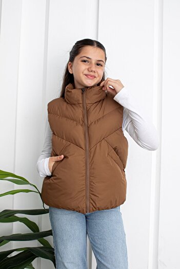 Genel Markalar Unisex Taba Çocuk Yelek