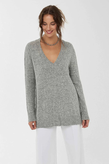 Hiccup Oversized V-Neck Knitted Sweater
