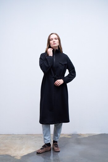 QANU Tünelli Sweatshirt Siyah