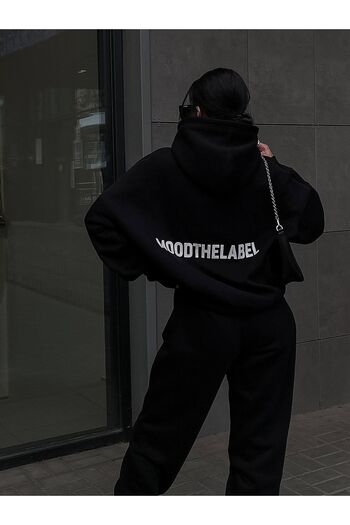 Mythologie Mood The Label Sweatshirt Sweatpants Jogger - Μαύρο σετ φόρμας με κουκούλα