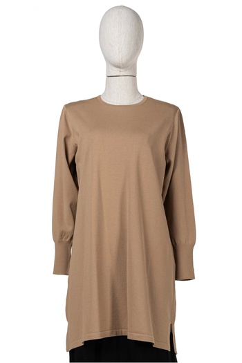 Invee Invee 6911 Camel Knitwear Tunic
