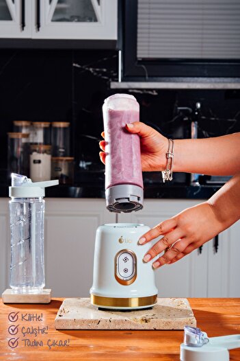 Liçi Smoothie Blender Öğütücü Fonksiyonlu Çift Şişeli Smothie Blender Lc-sbl01