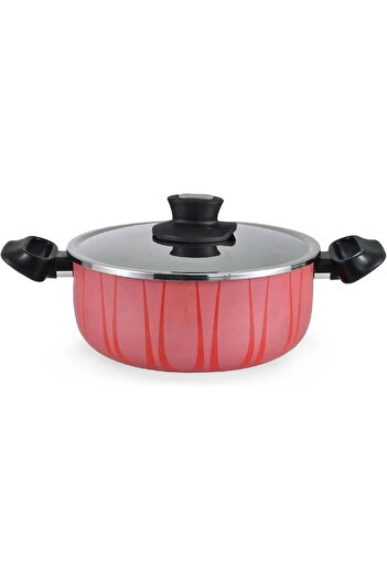 MISTERCOOK Casserole With Stainless Steel Cover, Size 24cm, Easy To Clean, And Dishwasher Safe.